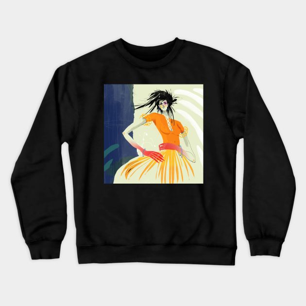 Fashionista #04 Crewneck Sweatshirt by Tosik-Art